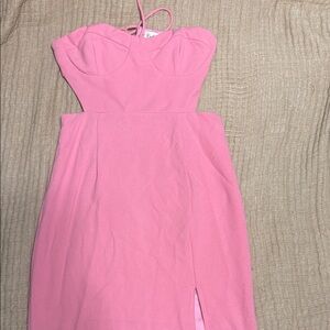 Pink dress with back cutout